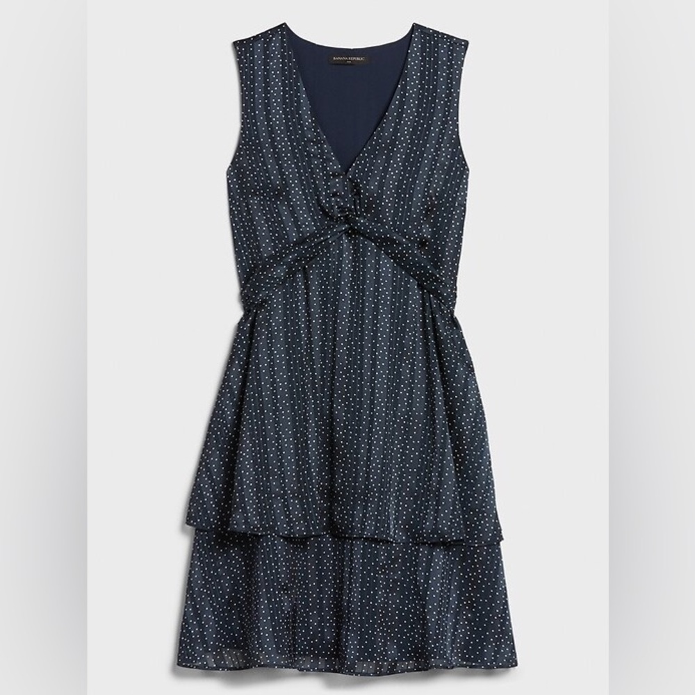 Banana Republic Blue & White Polka Dot Dress